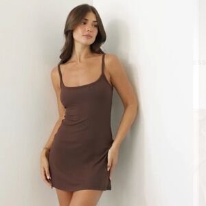Chocolate Brown Mini Dress